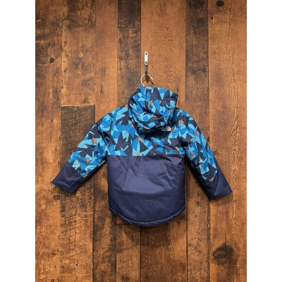 The North Face Kids Freedom Insulated Jacket Acoustic Blue Triangle Camo 4T EUC - Picture 3 of 4